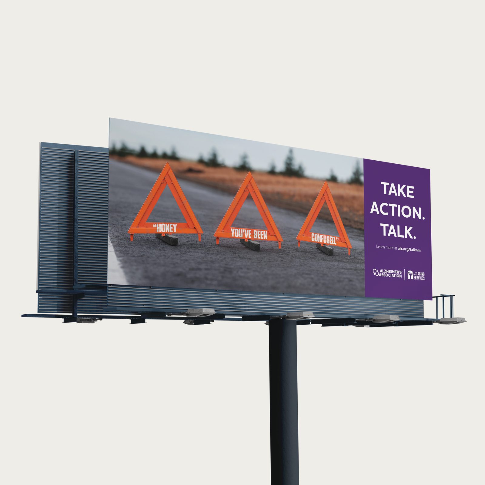 “Take action. Talk.” Alzheimer's Association billboard