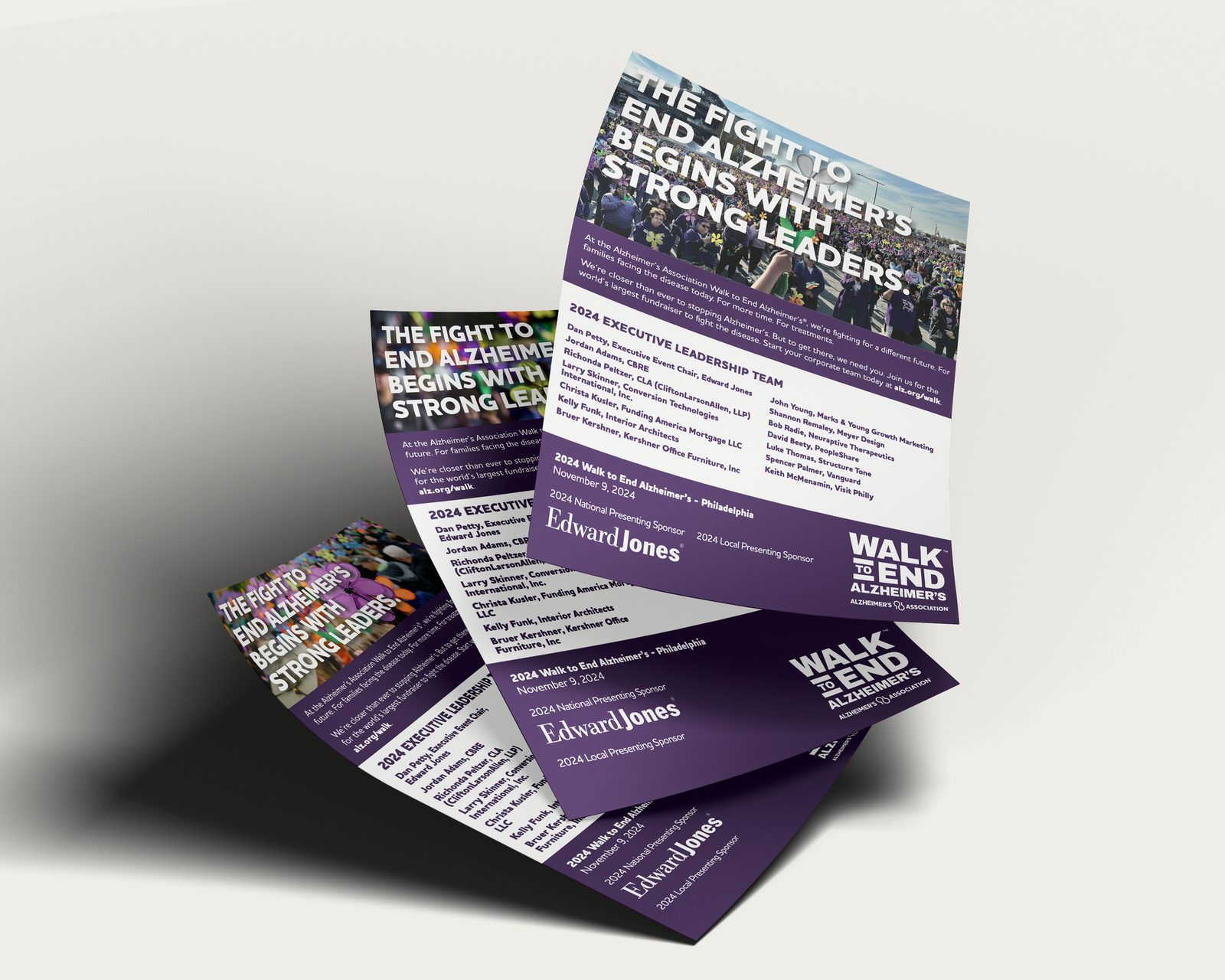 Alzheimer's Association event flyers