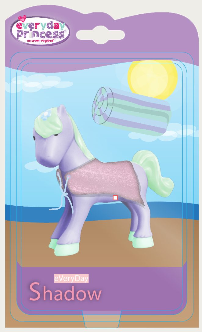 Beach-line pony blister card