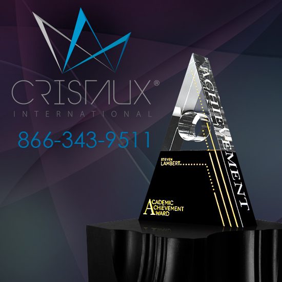 Cristaux pyramid award banner
