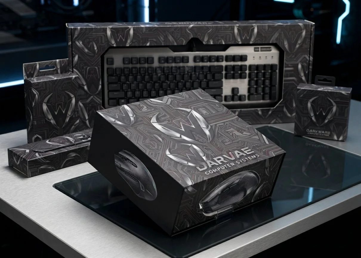 Darkware packaging and peripherals