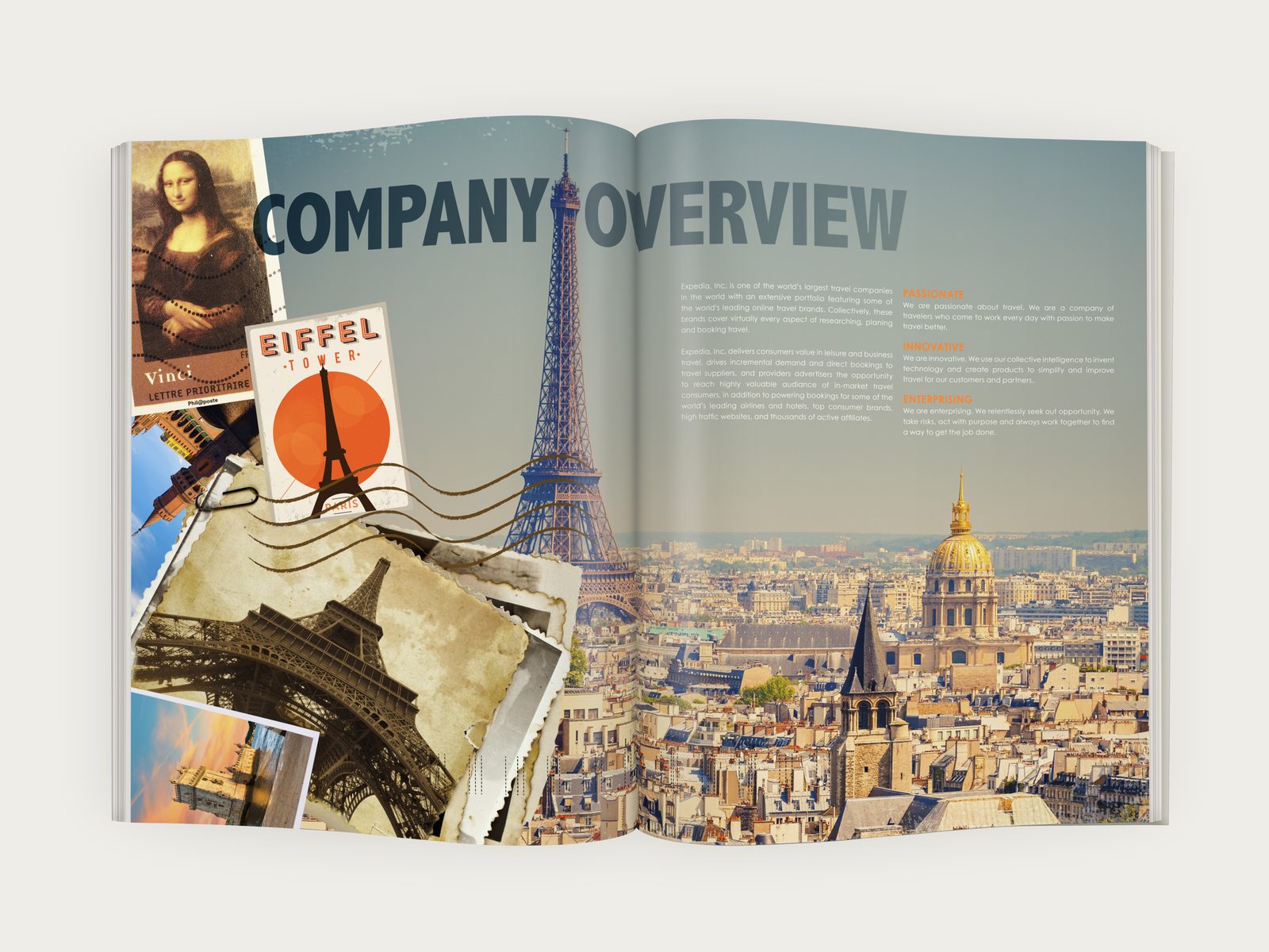 Expedia annual report: company overview spread