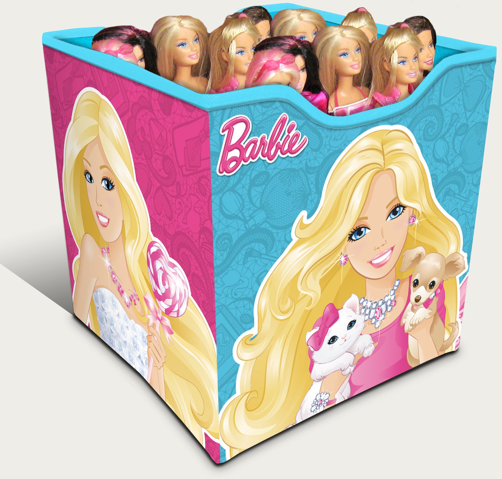 Barbie storage bin product render