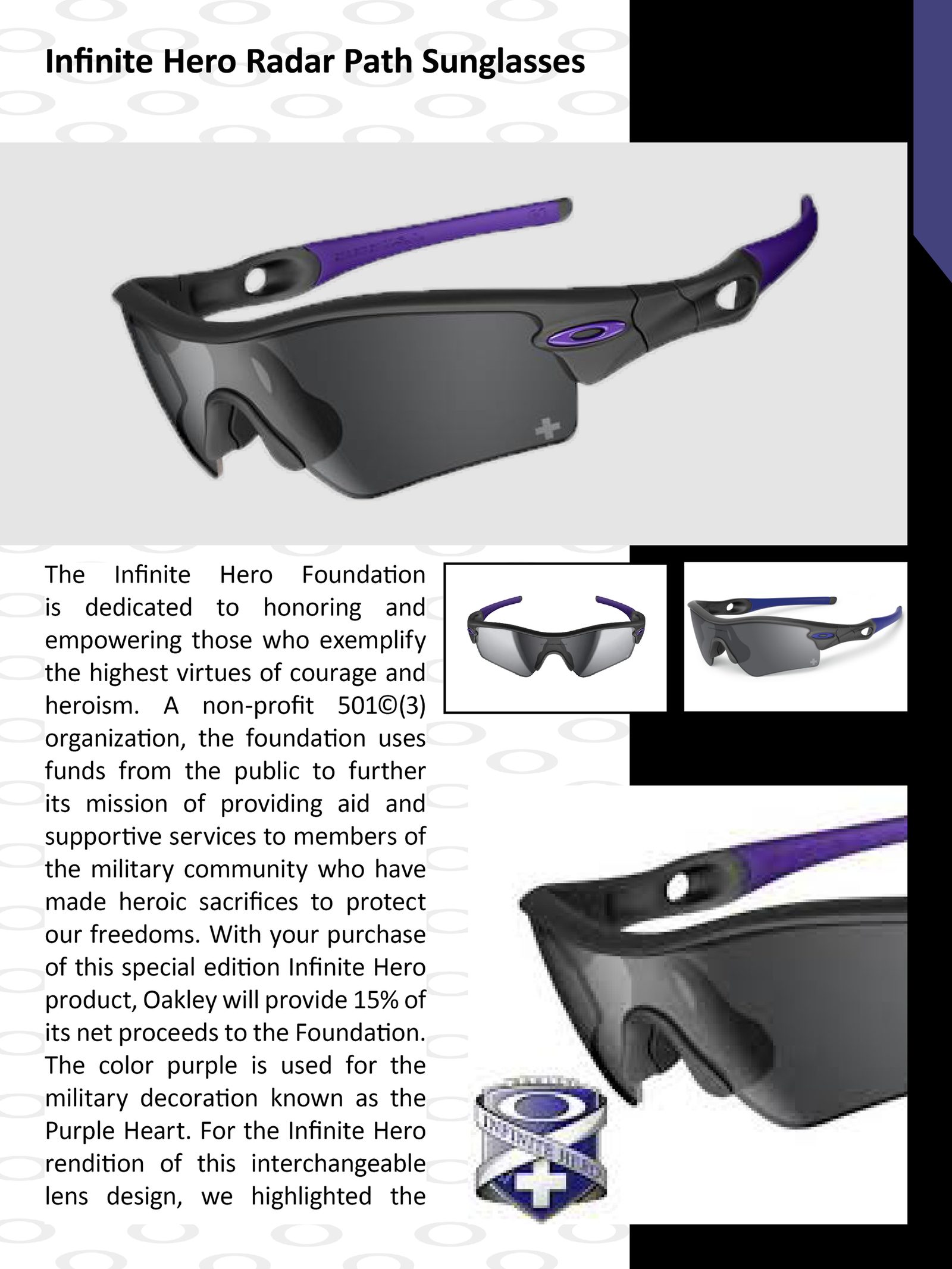 Oakley Infinite Hero Radar Path sunglasses product sheet