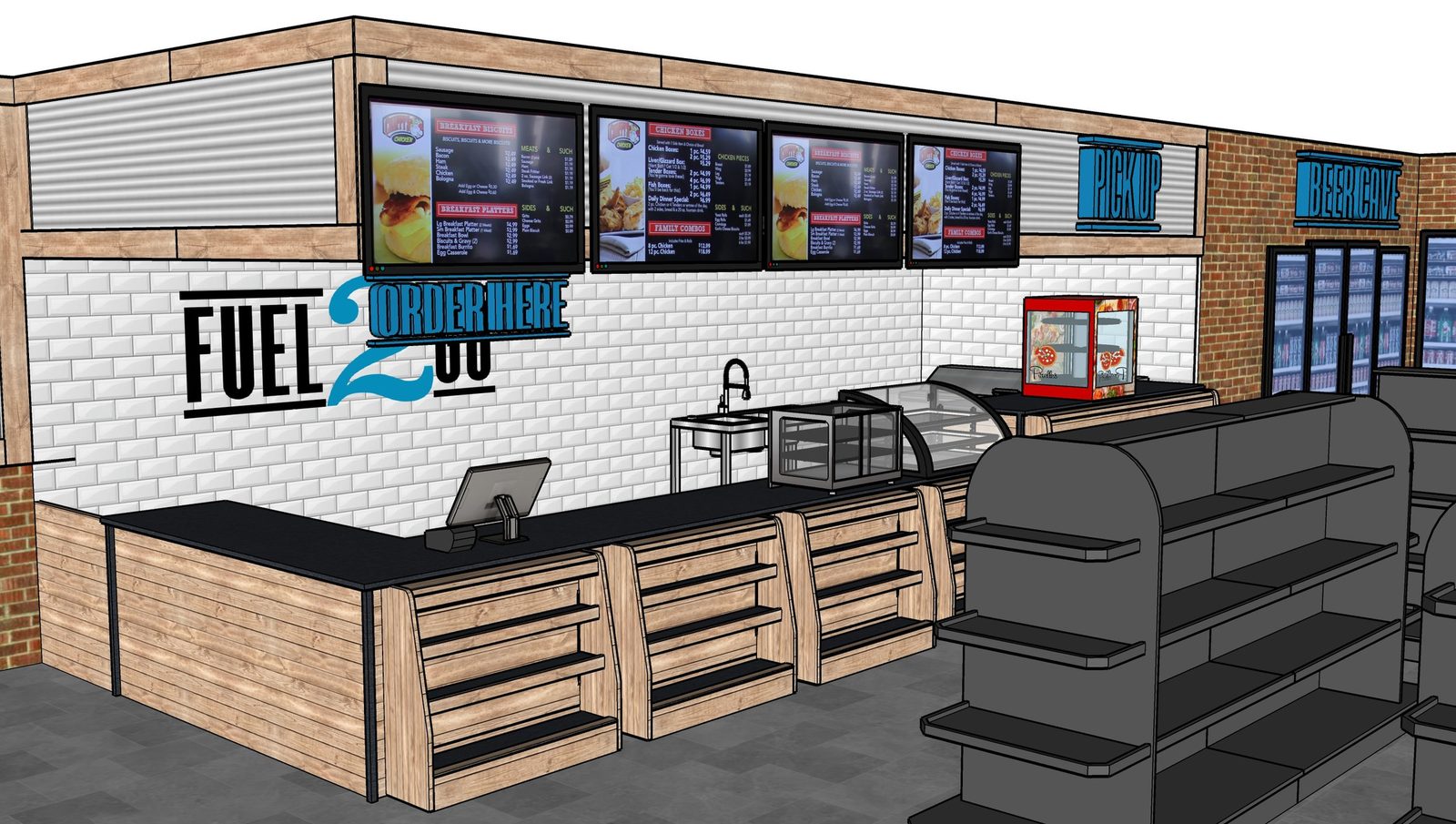 Rendered Fuel 2 Go store interior