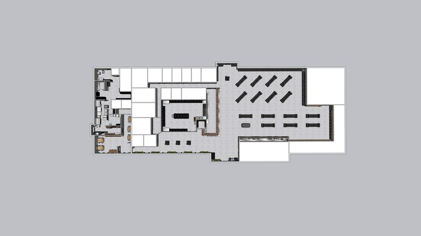 Liquor and convenience store floor plan