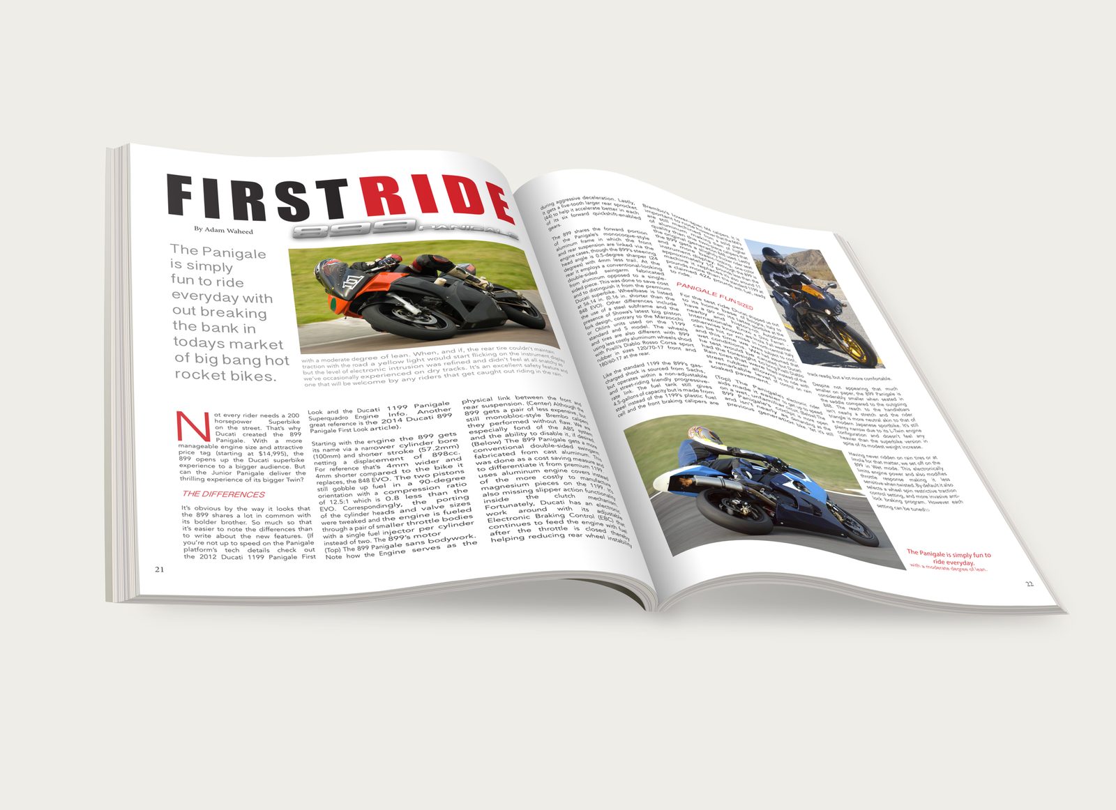 Rider Magazine “First Ride” feature spread