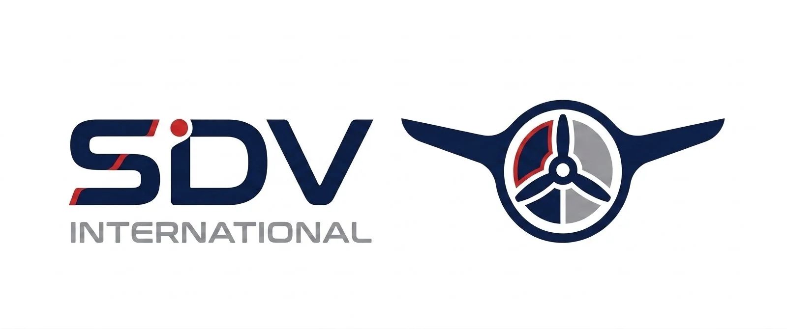 SDV International logo, alternate lockup