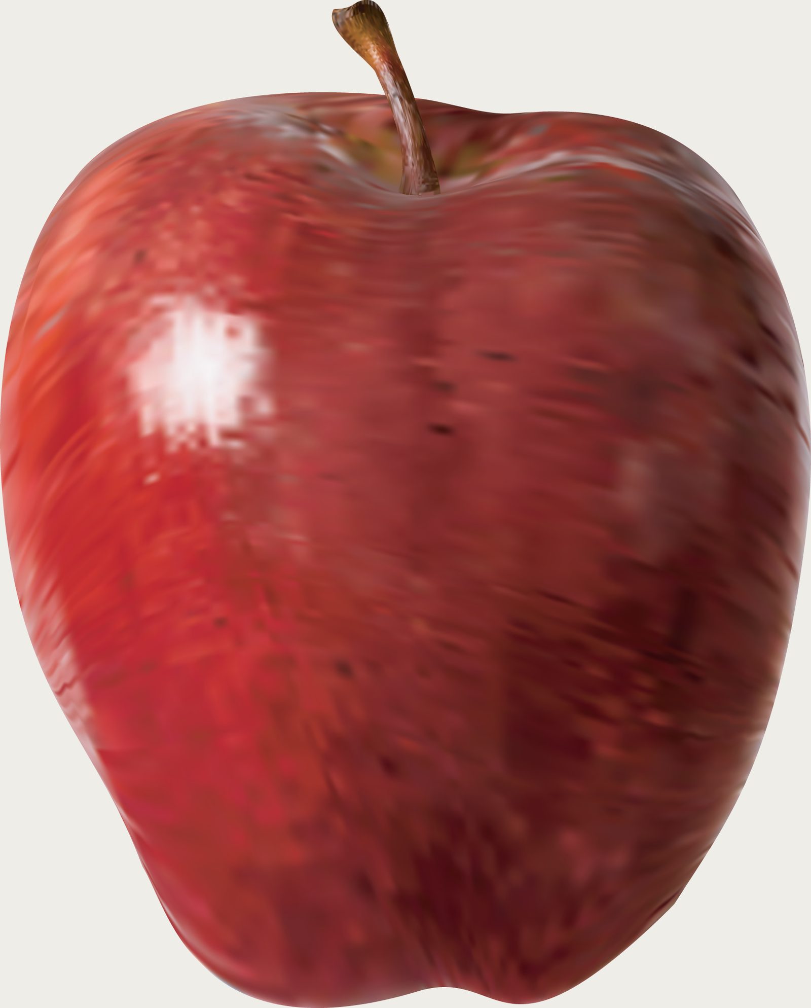 Digital painting of a red apple