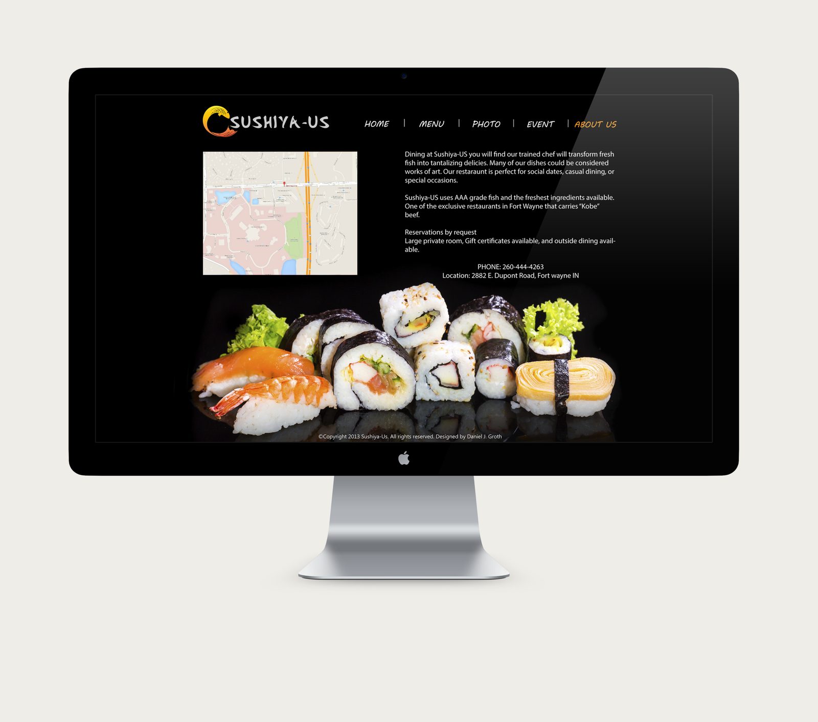 Sushiya-US website about page